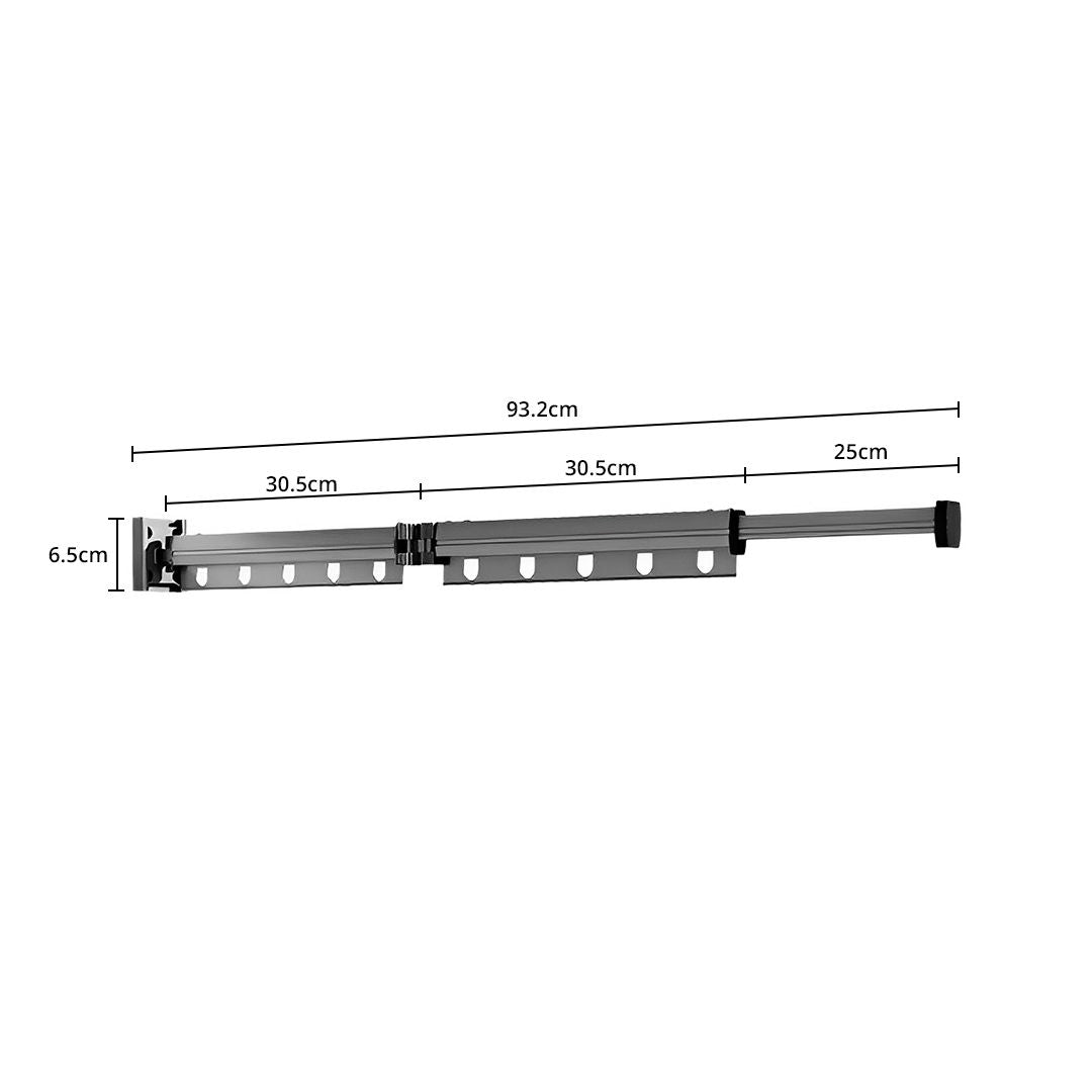 Wall-Mounted Folding Clothing Dry Rack for Laundry Spaces