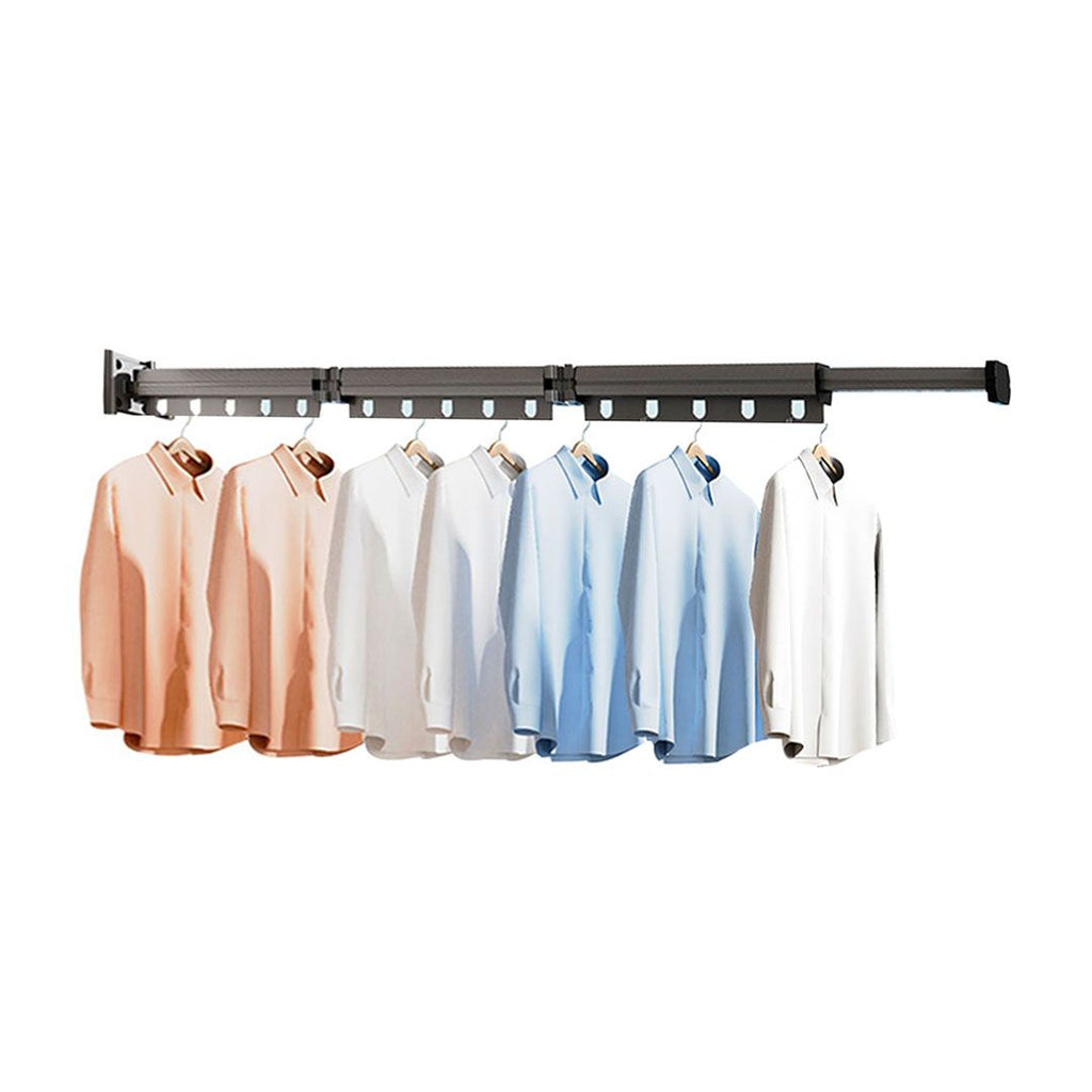 Wall-Mounted Folding Clothing Dry Rack for Laundry Spaces