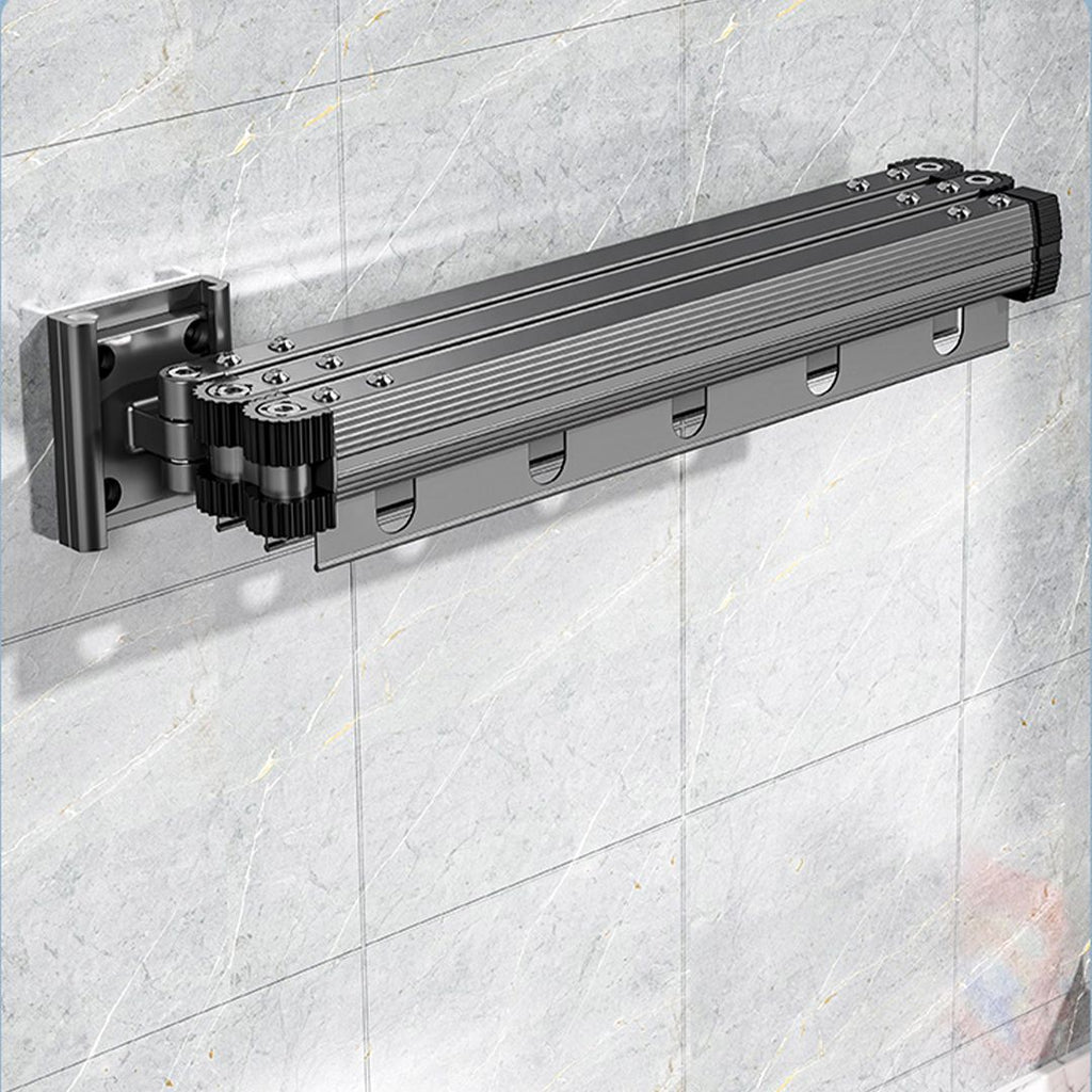 Wall-Mounted Folding Clothing Dry Rack for Laundry Spaces
