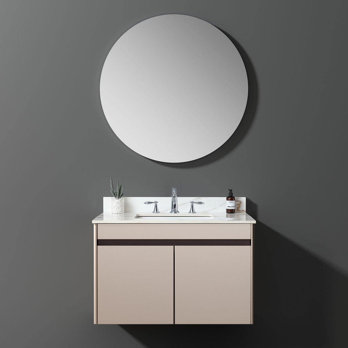 Carrara White Vanity Top with Center Undermount Sink