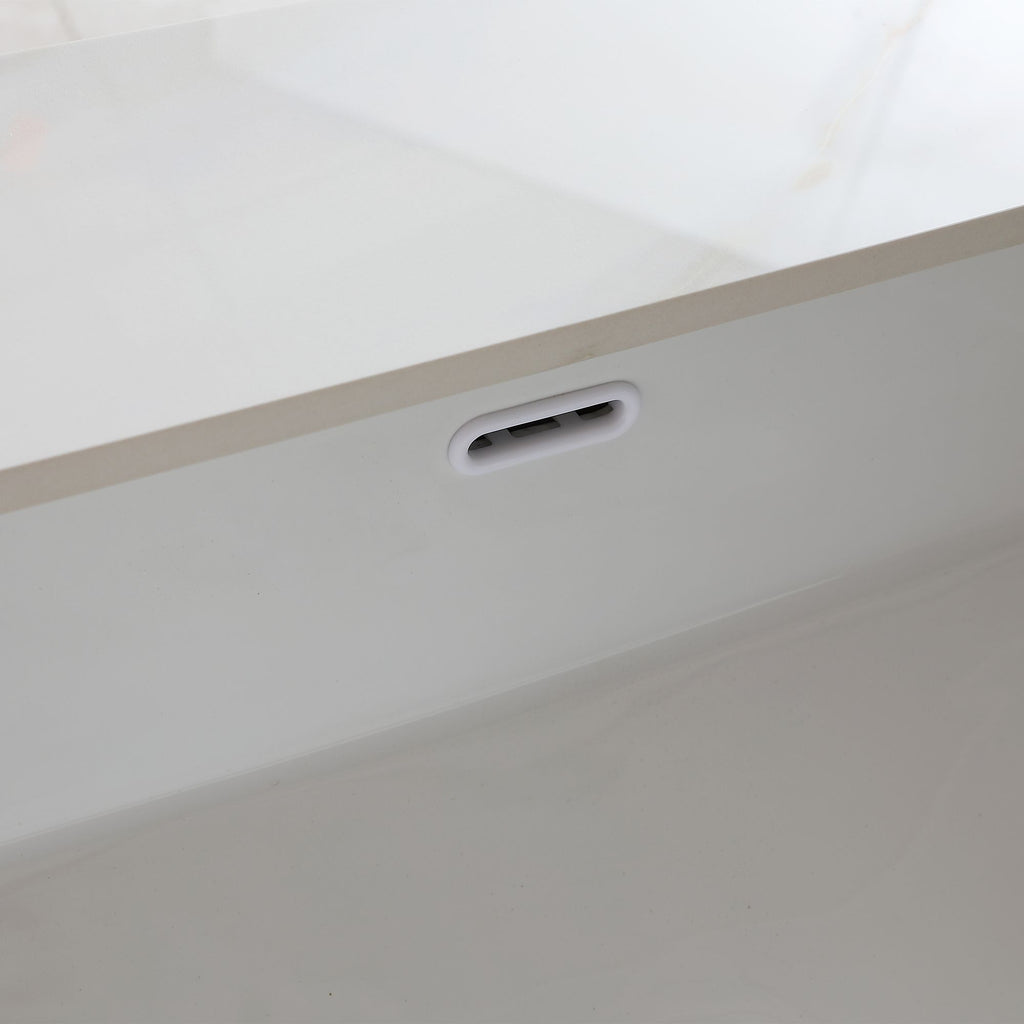 Carrara White Vanity Top with Center Undermount Sink