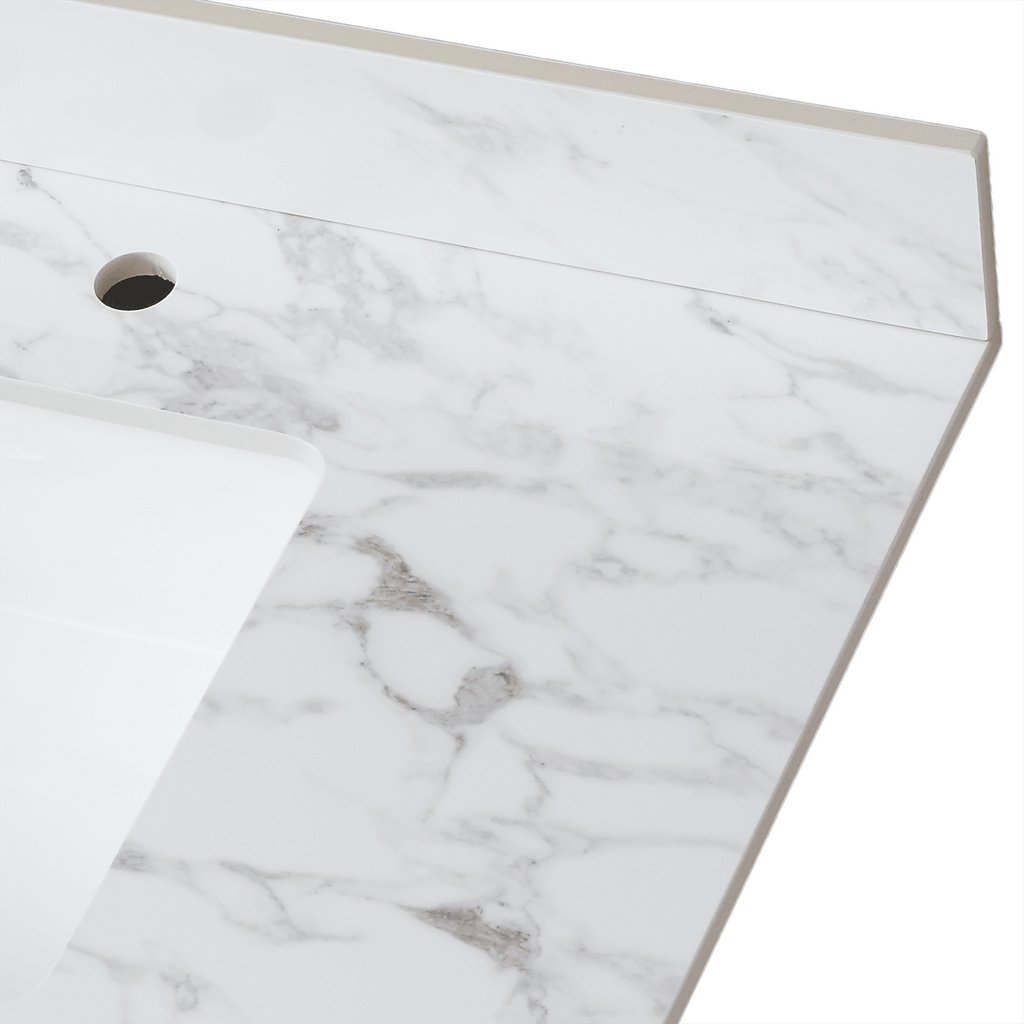Carra White Vanity Top with Undermount Sink