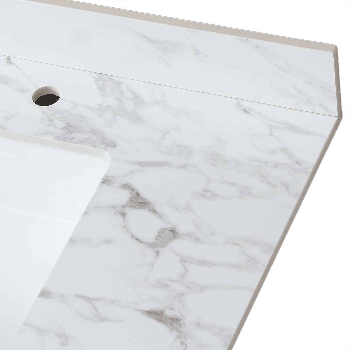 Carra White Vanity Top with Undermount Sink