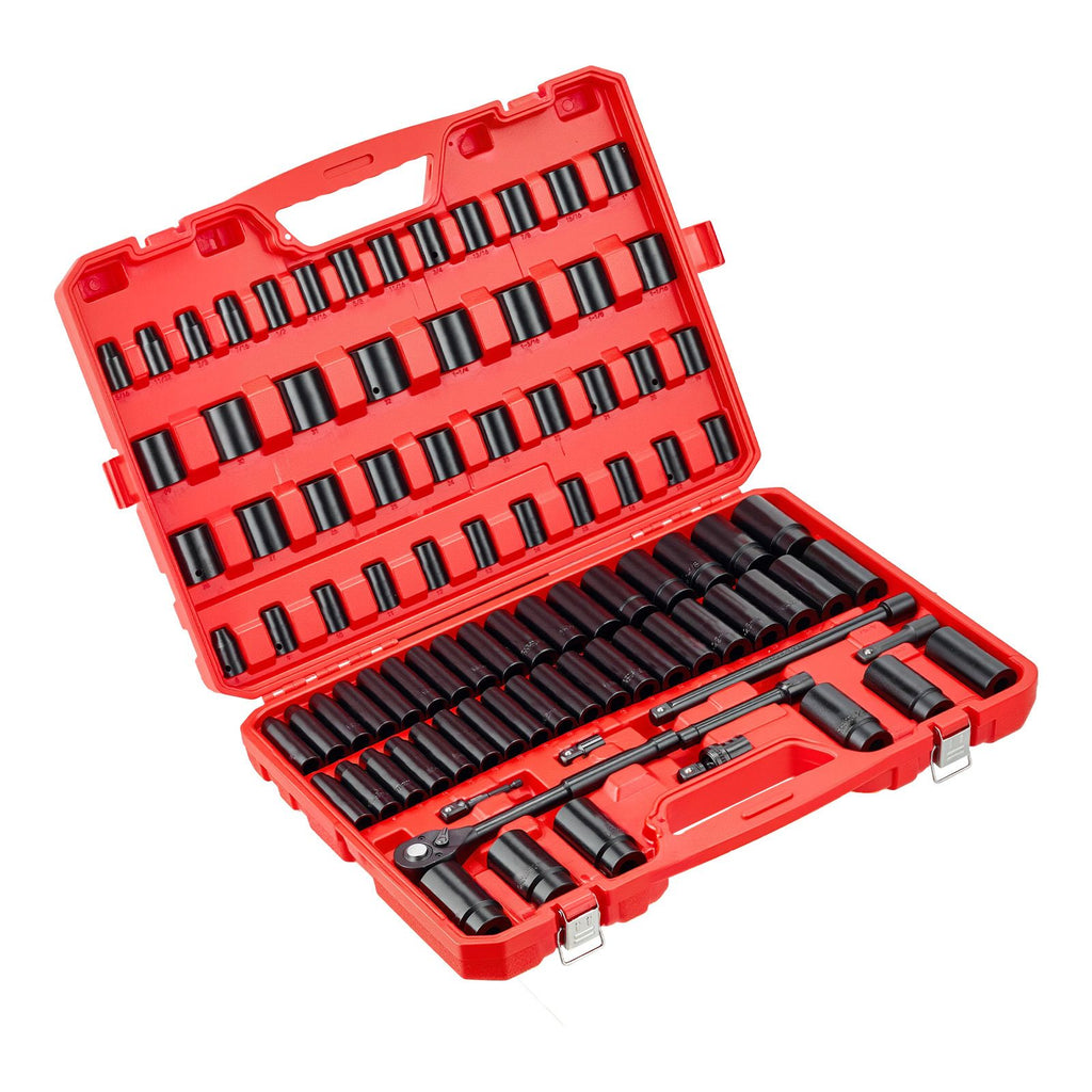 Premium 96-Piece Impact Socket Set with Deep & Shallow Sockets