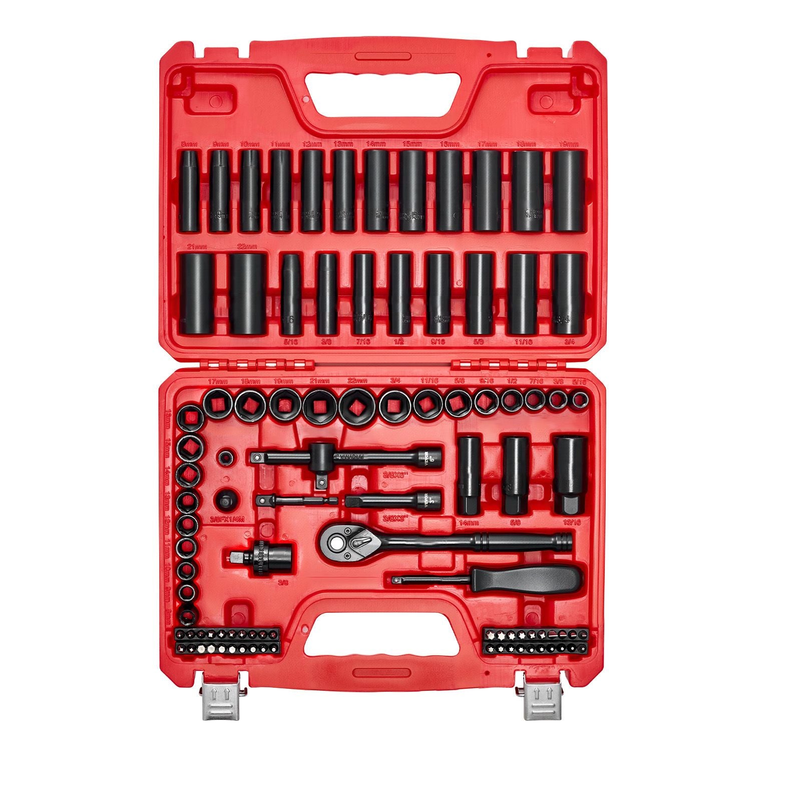 Premium 96-Piece Impact Socket Set with Deep & Shallow Sockets