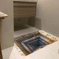 3D Optical Illusion Doormat – Realistic Stone Step Design - 24 inches X 16 inches