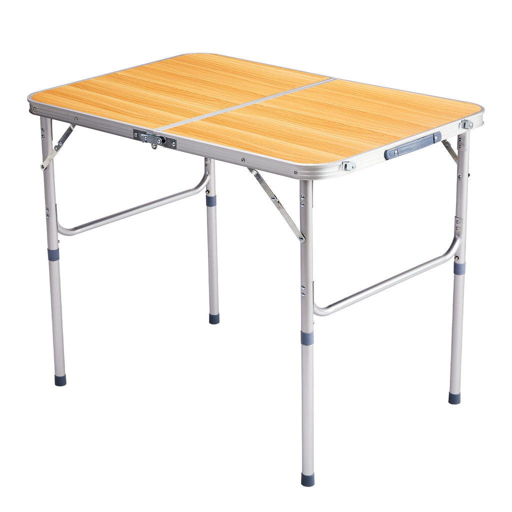Wood-Grain Folding Table for Dining, Games, and Gatherings