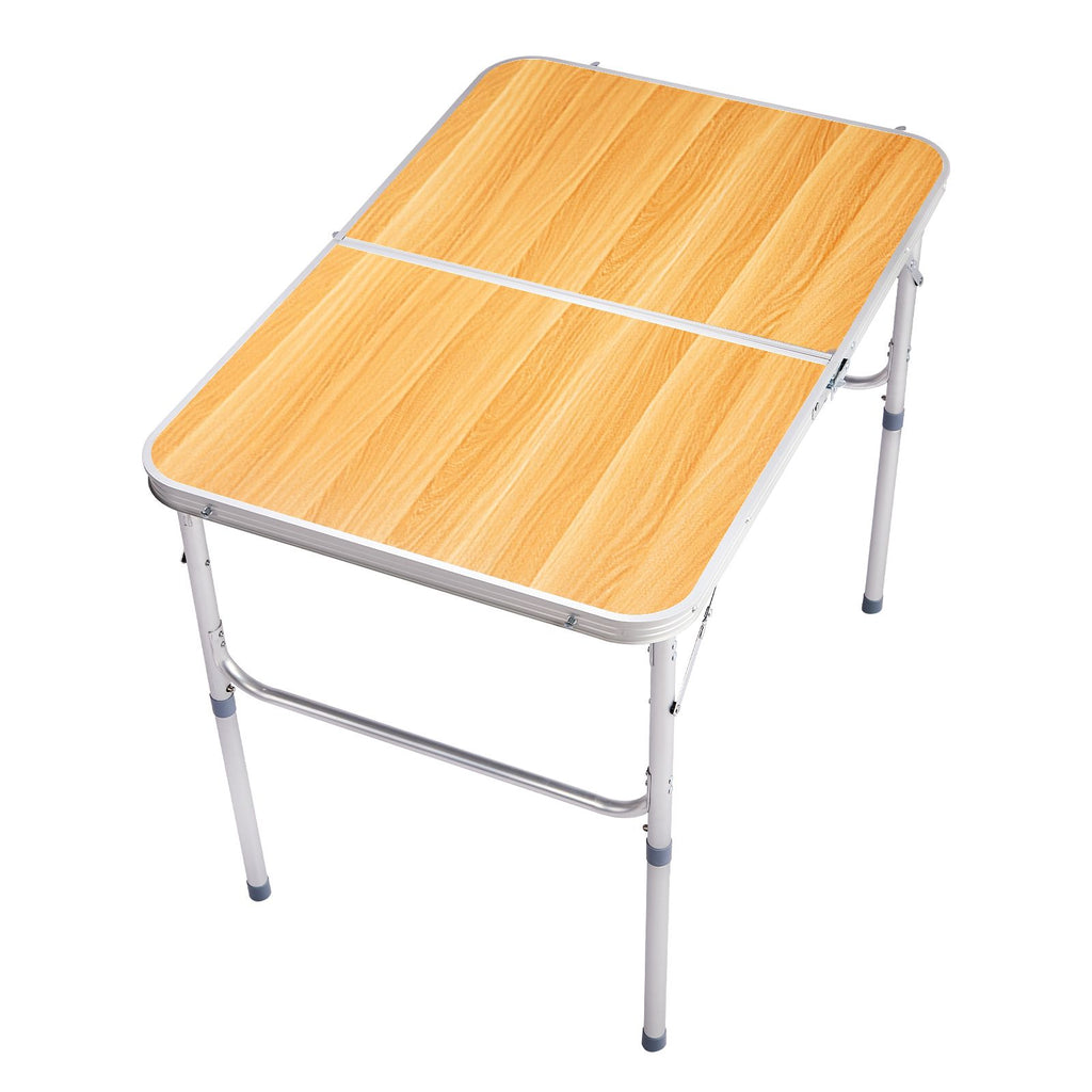 Wood-Grain Folding Table for Dining, Games, and Gatherings