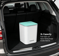 Push-Open Mini Vehicle Trash Can with Non-Slip Mat