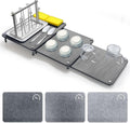 Nesting Dish-Drying Mat Set with Geometric Design