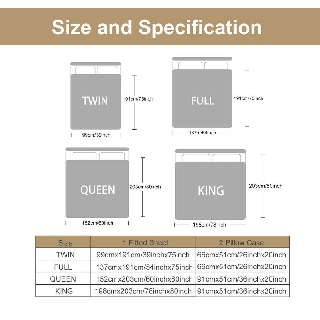Tree of Life Three-Piece Fitted Sheet Set