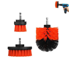 3-Piece Drill Brush Set for Deep Cleaning Tiles, Tub, and Carpet