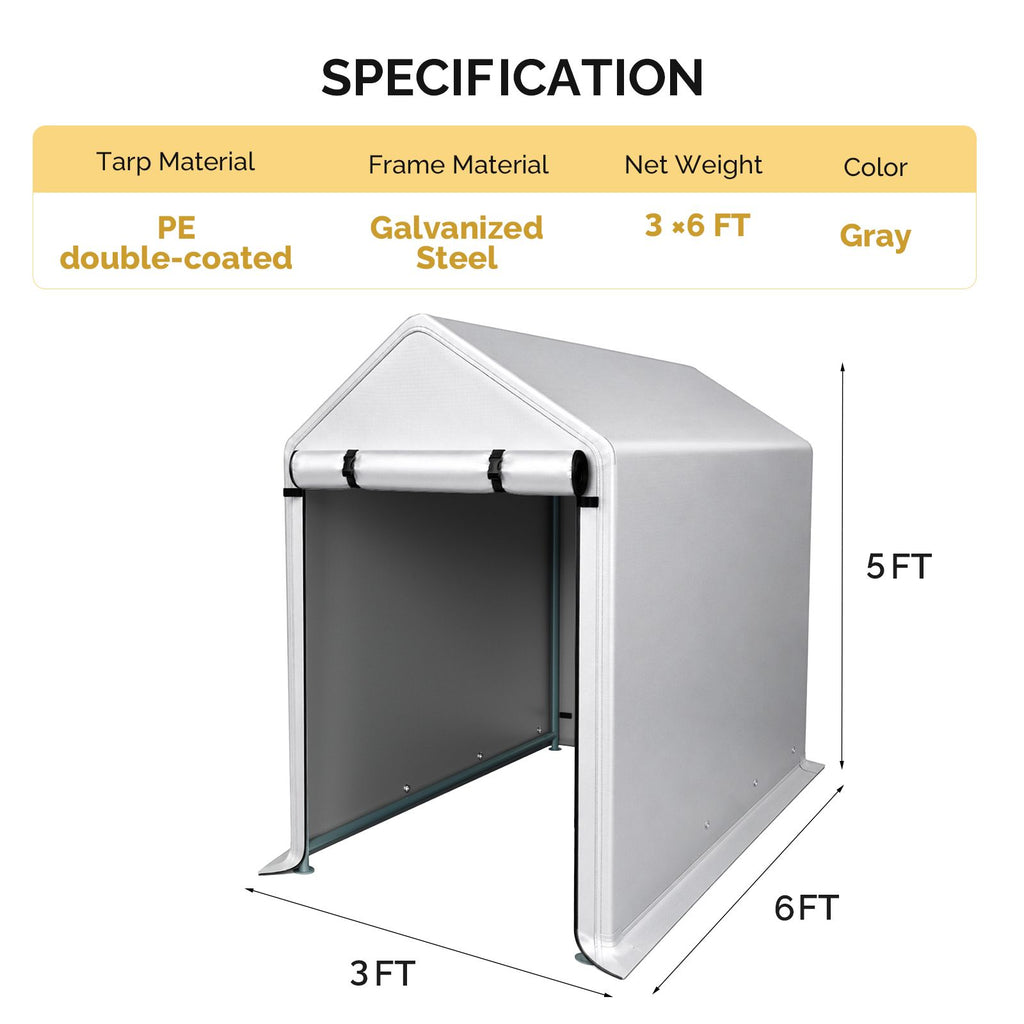 All-Weather Storage Shed for Bikes, Tools, and Firewood