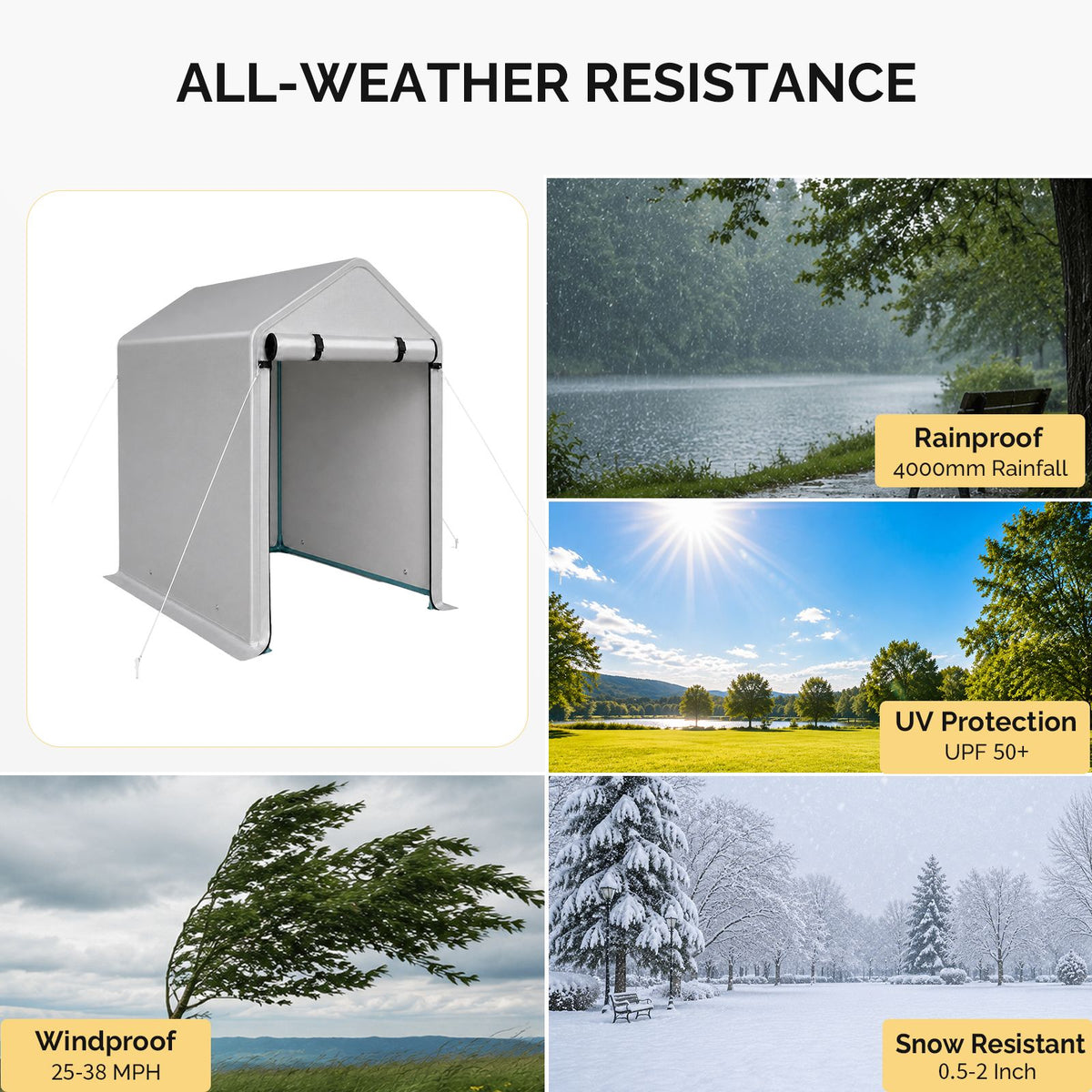 All-Weather Storage Shed for Bikes, Tools, and Firewood