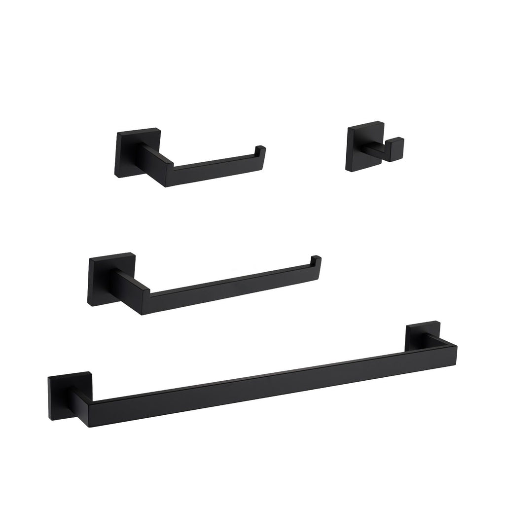 Modern 4-Piece Bathroom Hardware Set – Wall-Mounted & Rust-Resistant