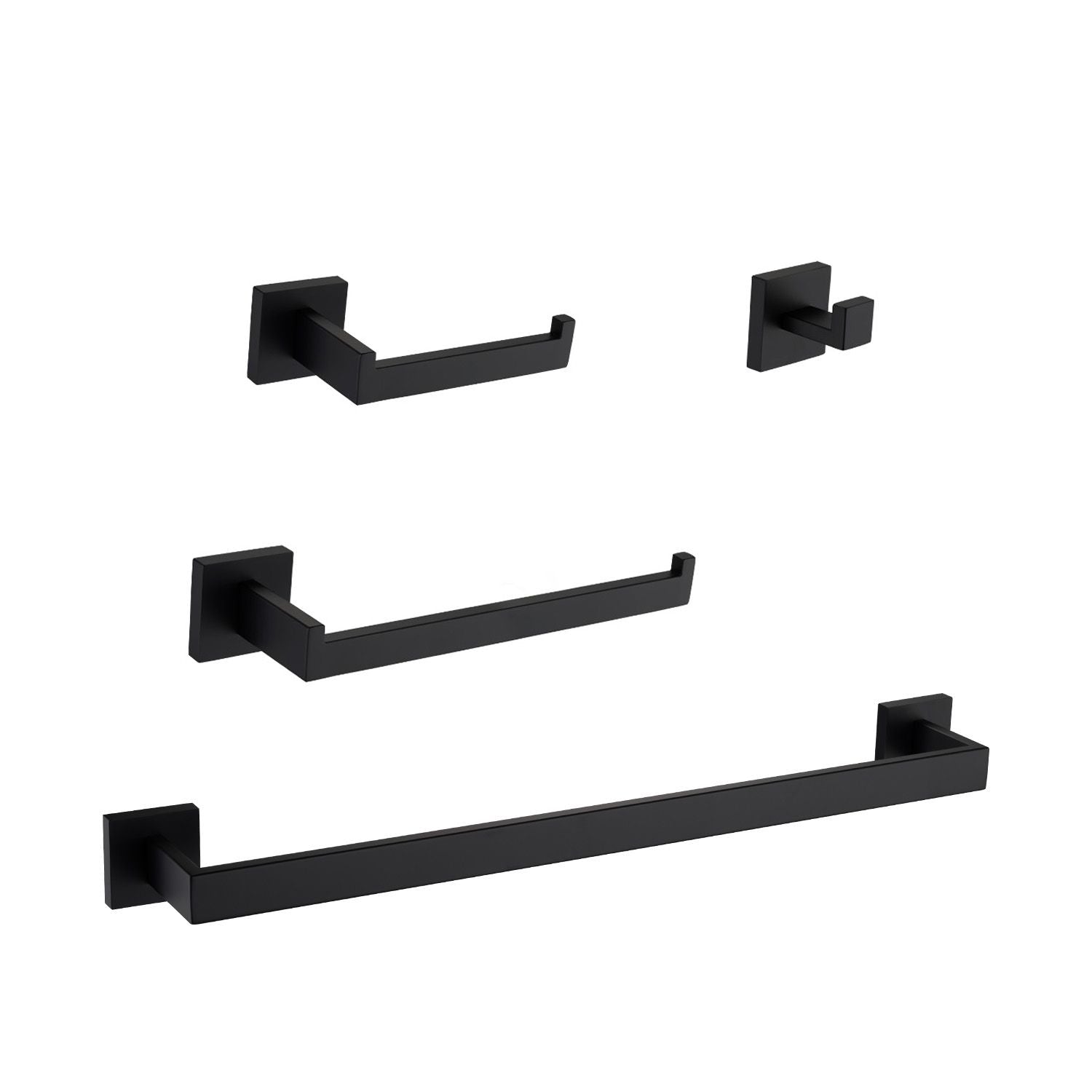 Modern 4-Piece Bathroom Hardware Set – Wall-Mounted & Rust-Resistant