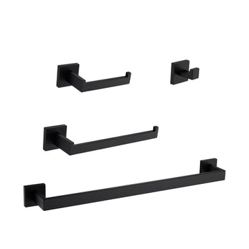 Modern 4-Piece Bathroom Hardware Set – Wall-Mounted & Rust-Resistant