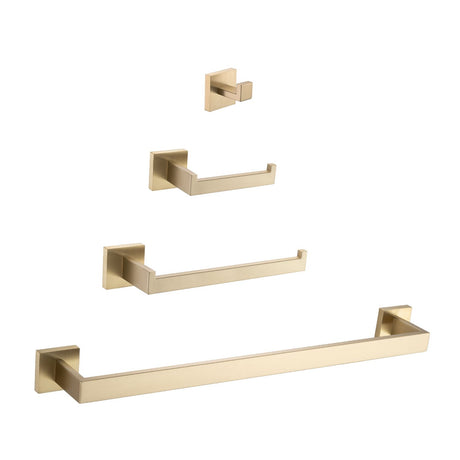 4-Piece Bathroom Hardware Set – Modern Design, Easy Wall Mount Installation