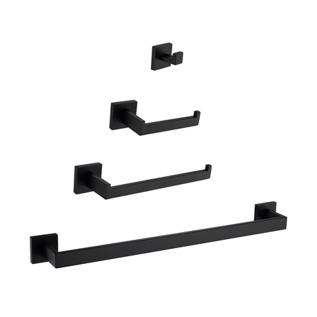 Modern Four-Piece Bathroom Hardware Set