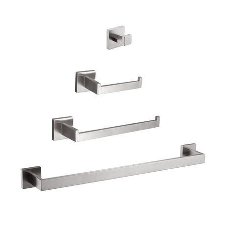 Four-Piece Wall-Mounted Bathroom Hardware Set