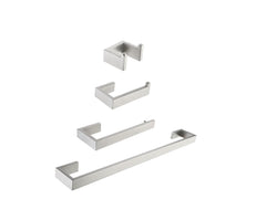 4-Piece Stainless Steel Bathroom Hardware Set for Organized Spaces