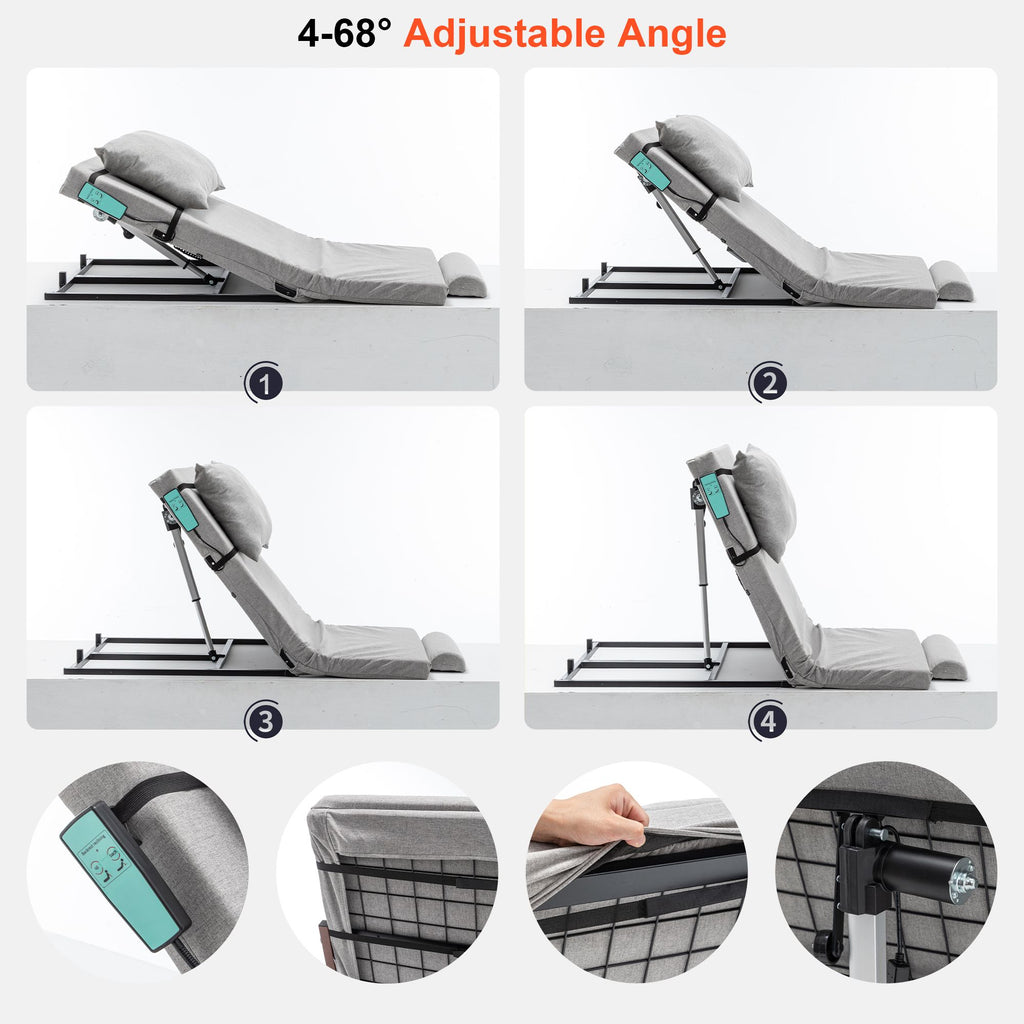 Electric Adjustable Bed Backrest with Remote Control