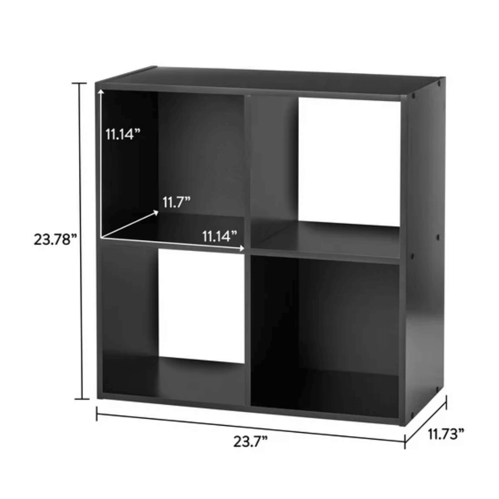 Cube Organizer Bookcase with Open and Closed Back Shelves