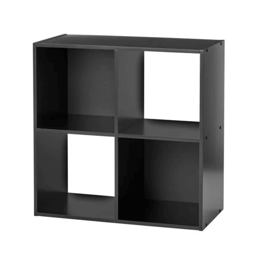 Cube Organizer Bookcase with Open and Closed Back Shelves