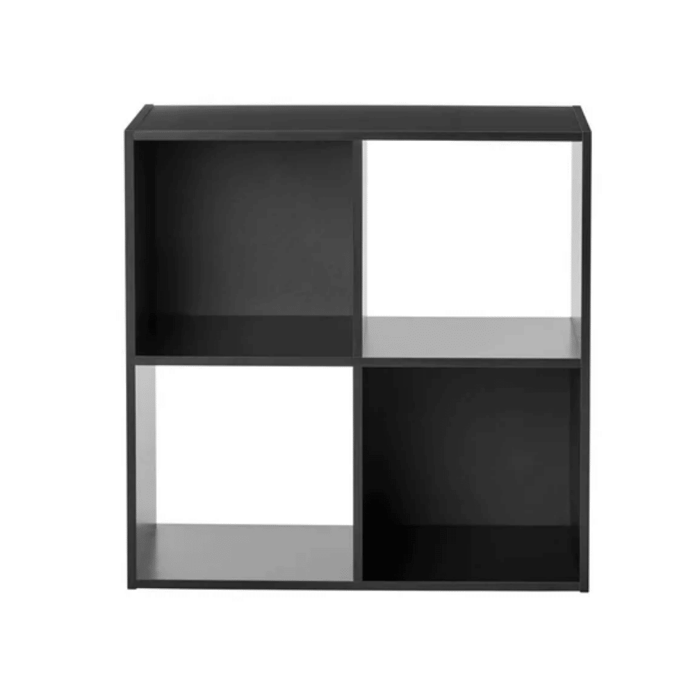 Cube Organizer Bookcase with Open and Closed Back Shelves