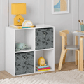 White Four-Cube Organizer with Two Open and Two Closed Backs