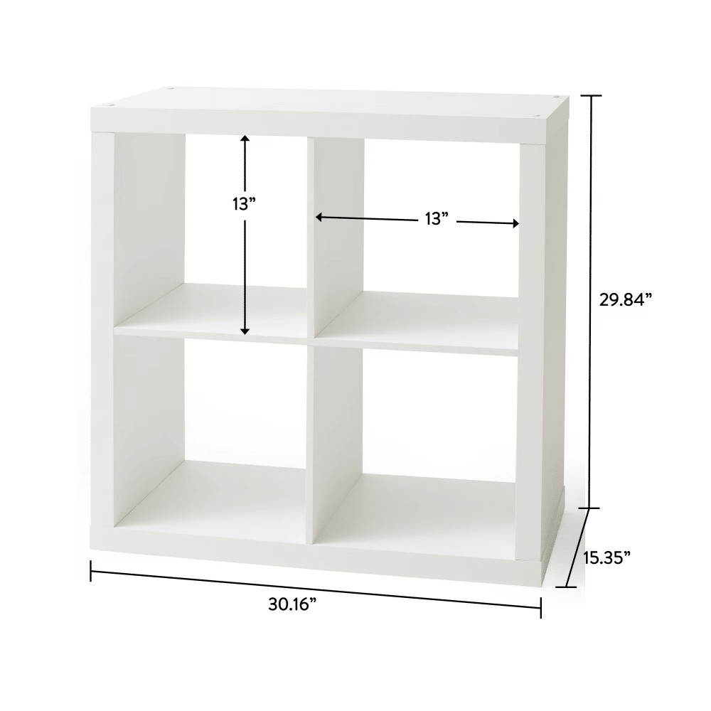 4 Cube Storage Organizer, White Texture