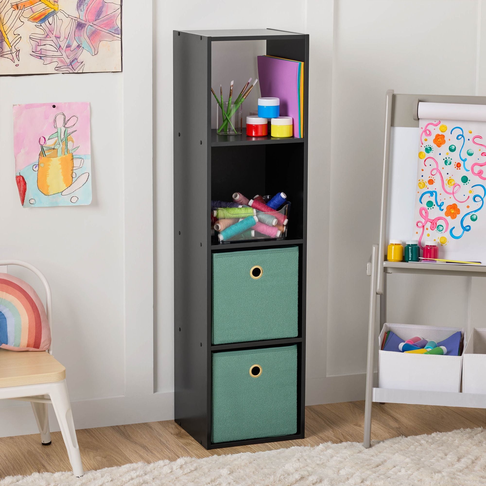 Flexible Four-Cube Open Storage Organizer
