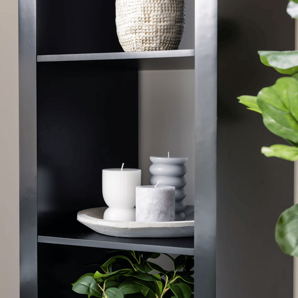 Black Four-Cube Organizer with Flexible Placement