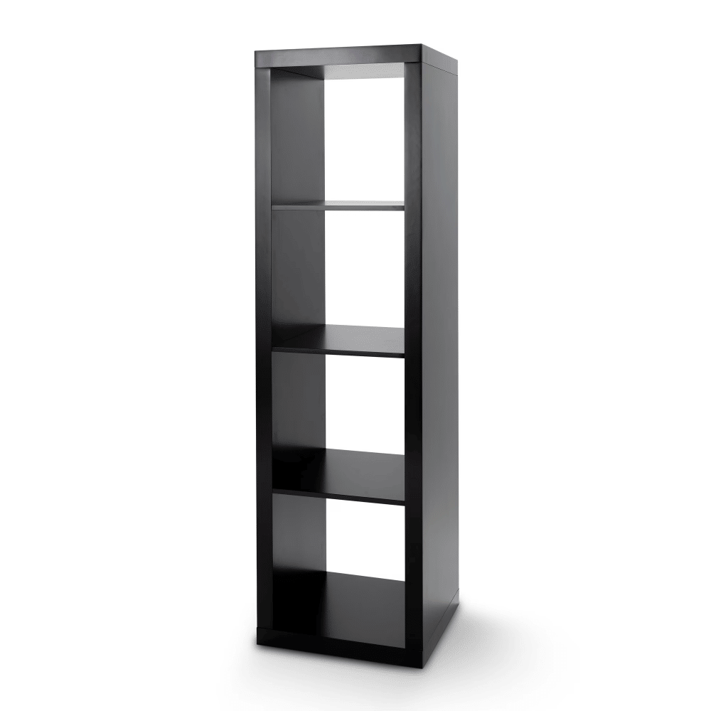 Black Four-Cube Organizer with Flexible Placement