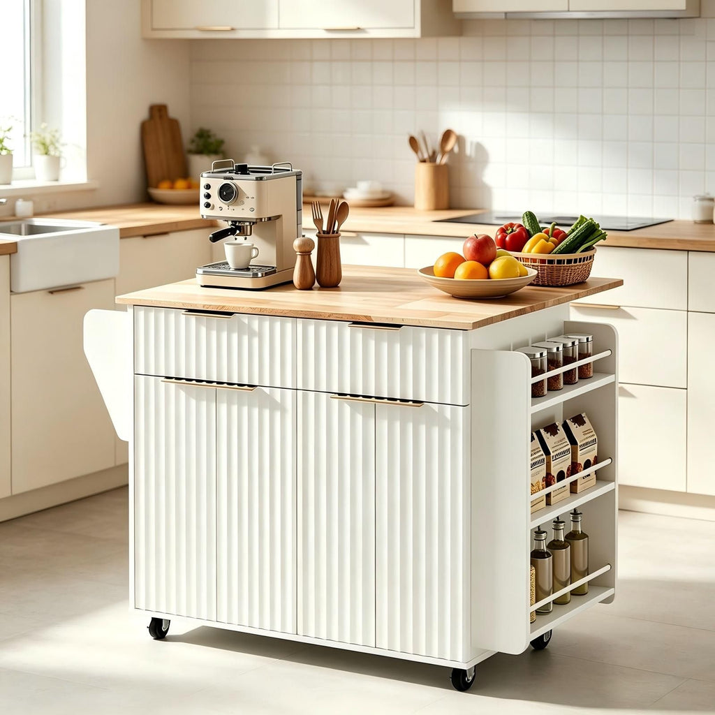Champagne-Gold Grille Buffet Serving Cart