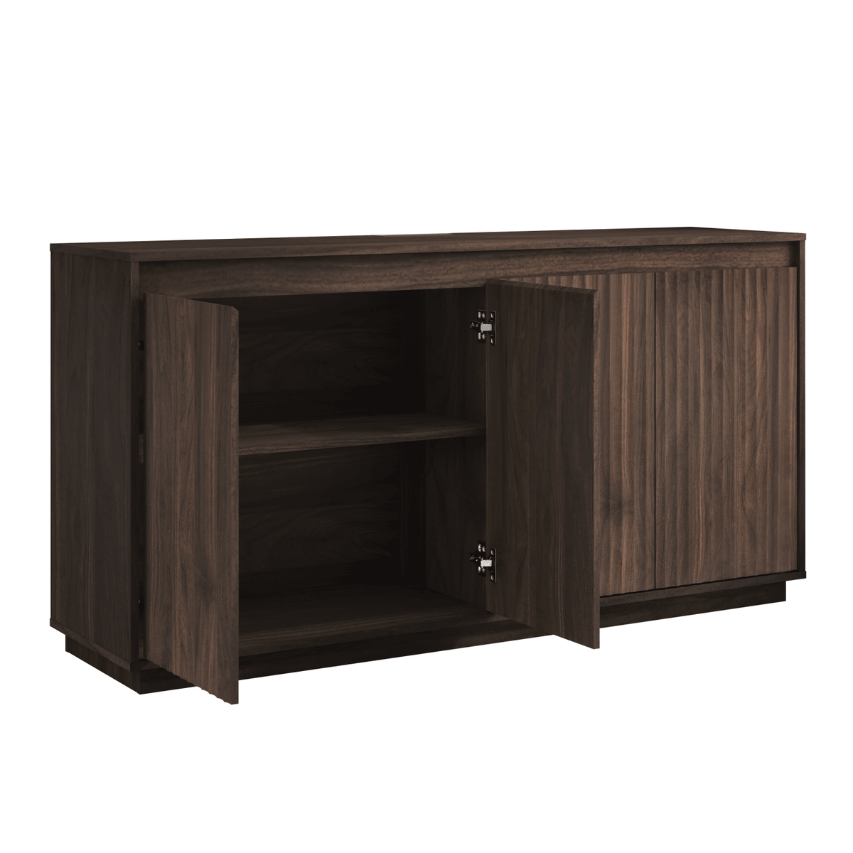 Four-Door Fluted Sideboard with Power Outlet