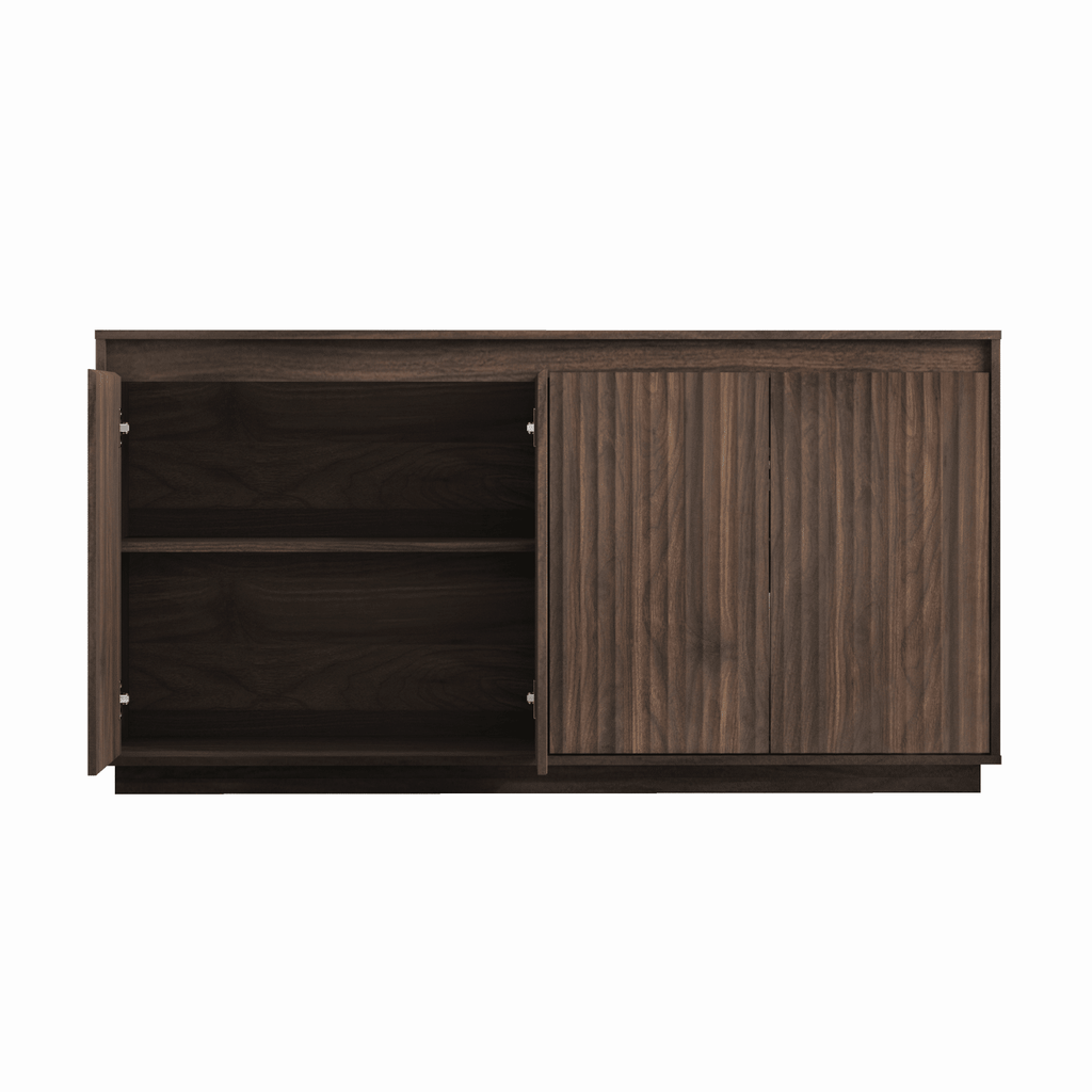 Four-Door Fluted Sideboard with Power Outlet