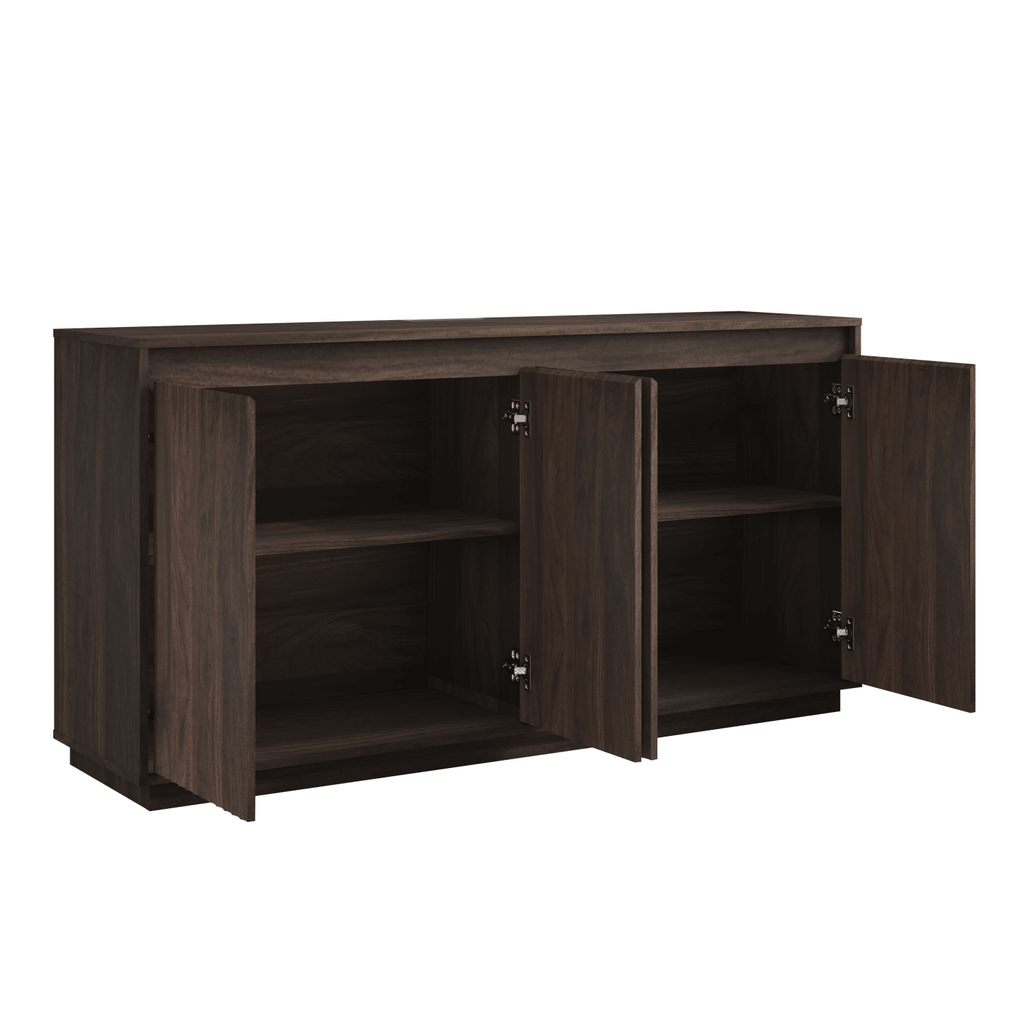 Four-Door Fluted Sideboard with Power Outlet