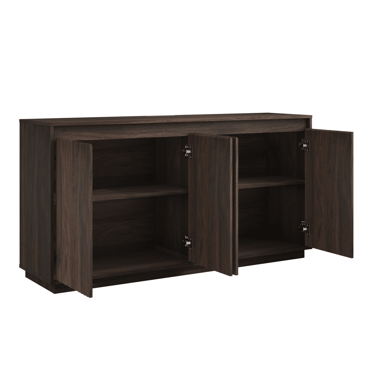 Four-Door Fluted Sideboard with Power Outlet