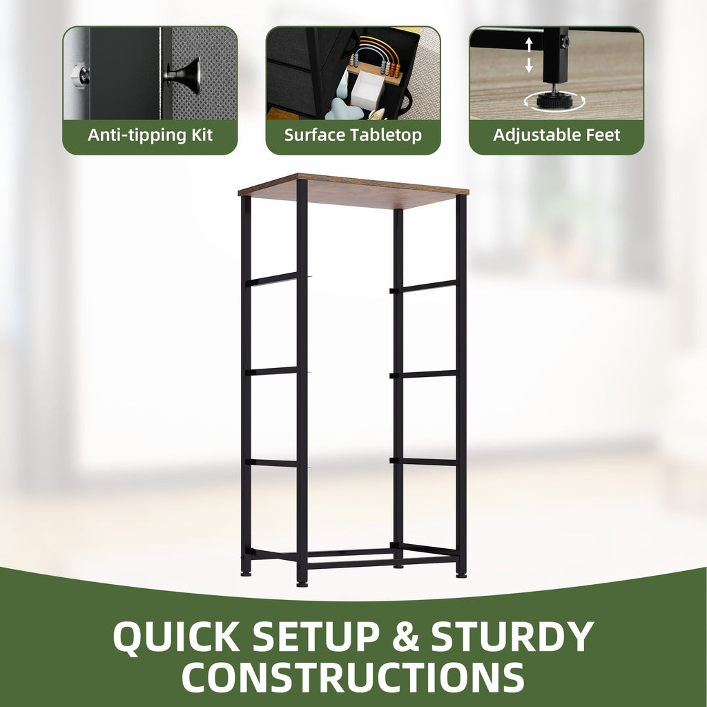 Four-Drawer Dresser for Flexible Household Storage