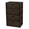 Four-Drawer Cross-Weave Storage Tower