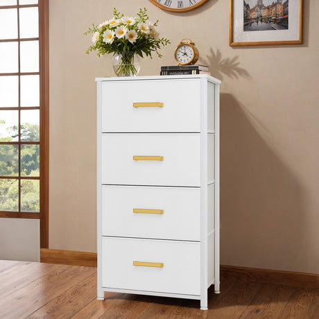 Slim Four-Drawer Organizer with Modern Contrast