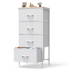 Light Gray Four-Drawer Dresser for Flexible Storage