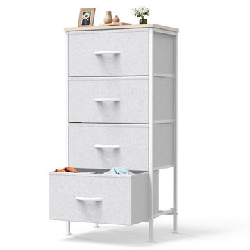 Light Gray Four-Drawer Dresser for Flexible Storage