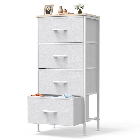 Light Gray Four-Drawer Dresser for Flexible Storage