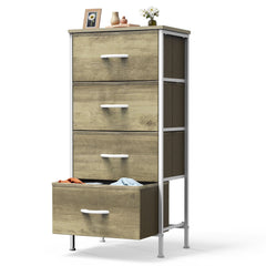 Four-Drawer Dresser for Clothing and Bedside Storage