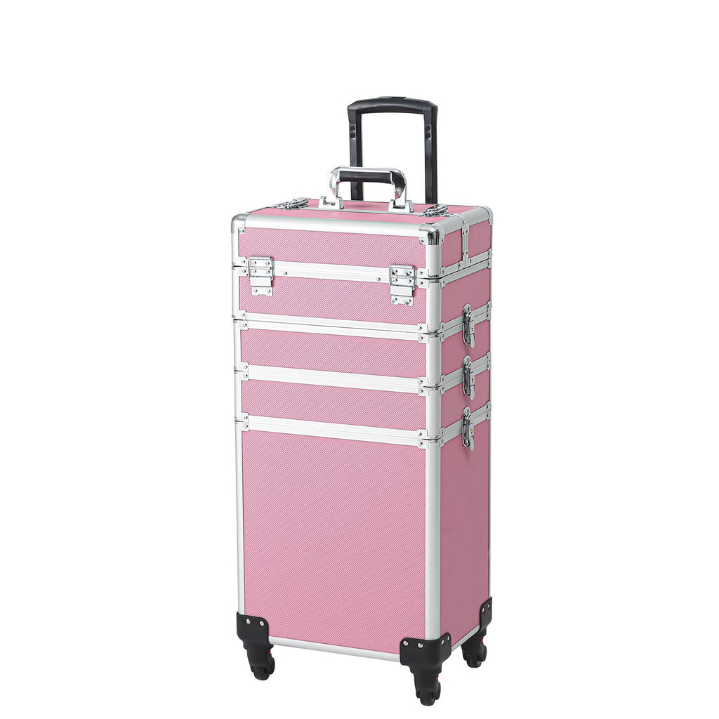 1 Aluminum Cosmetic Makeup Case Tattoo Box Pink