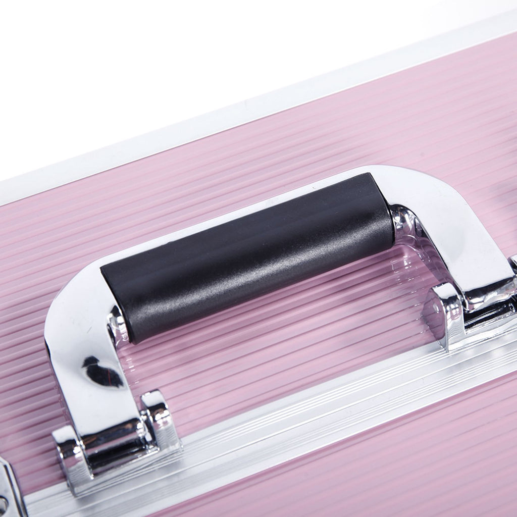 1 Aluminum Cosmetic Makeup Case Tattoo Box Pink