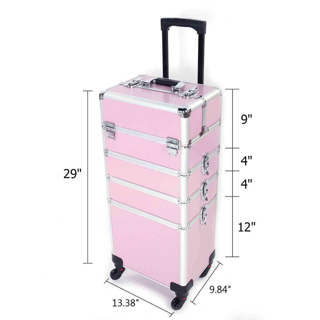1 Aluminum Cosmetic Makeup Case Tattoo Box Pink