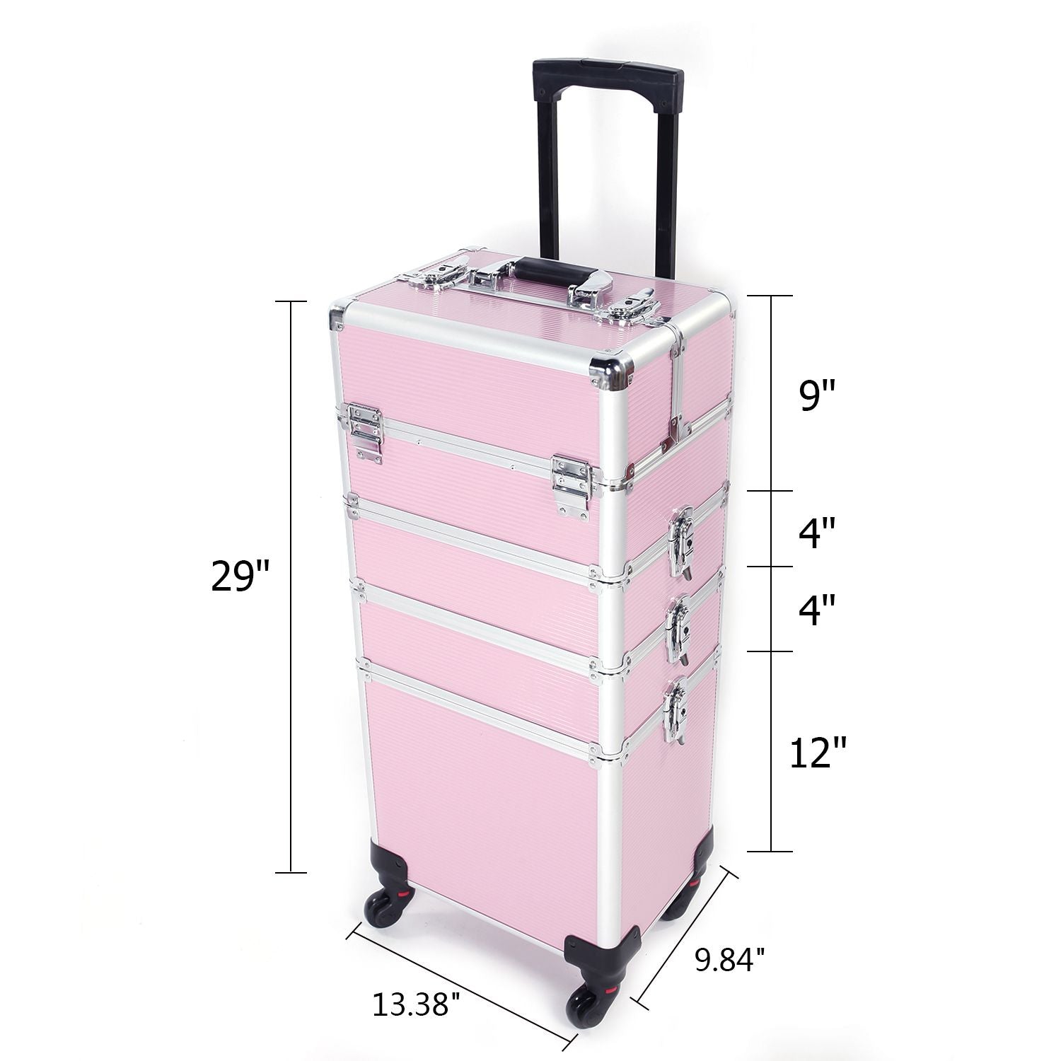 1 Aluminum Cosmetic Makeup Case Tattoo Box Pink